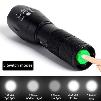 Strong Light Flashlight Special Forces Rechargeable Home Self-Defense Waterproof Riding Mini Camping Premium Super Bright Flashlight  Grayson Goods